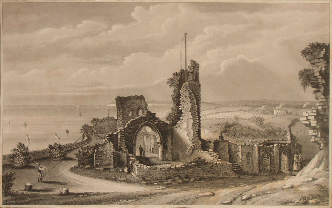 Lithograph - (Hastings Castle)